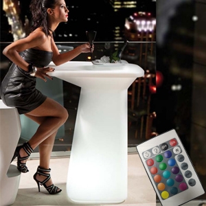 Portable led bar table